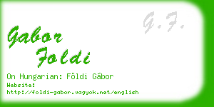 gabor foldi business card