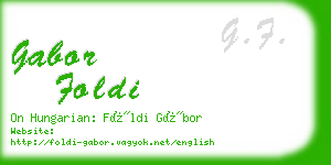 gabor foldi business card